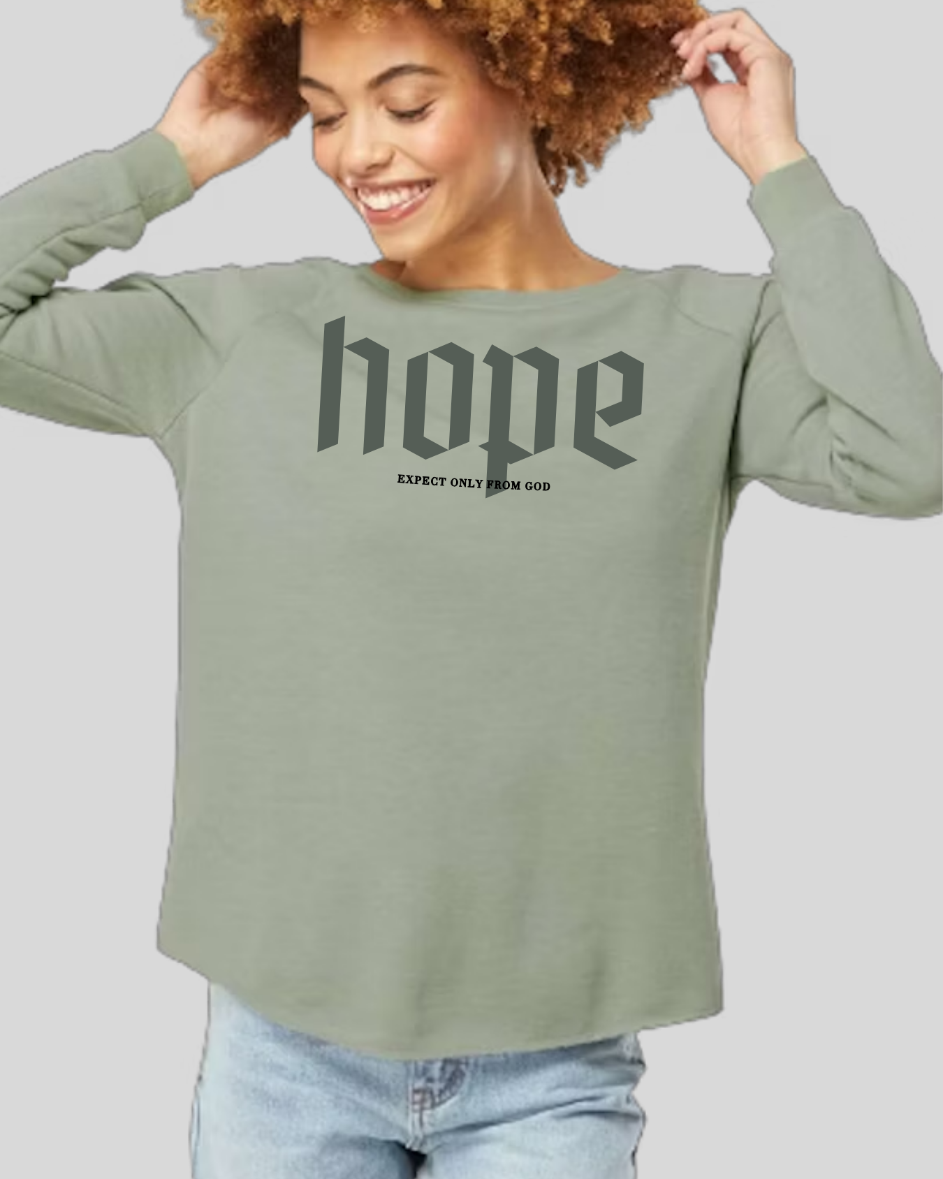 Her Hope in God Crewneck